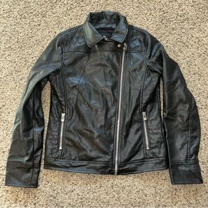Art Class Target Black Faux Leather Moto Jacket NWT Large